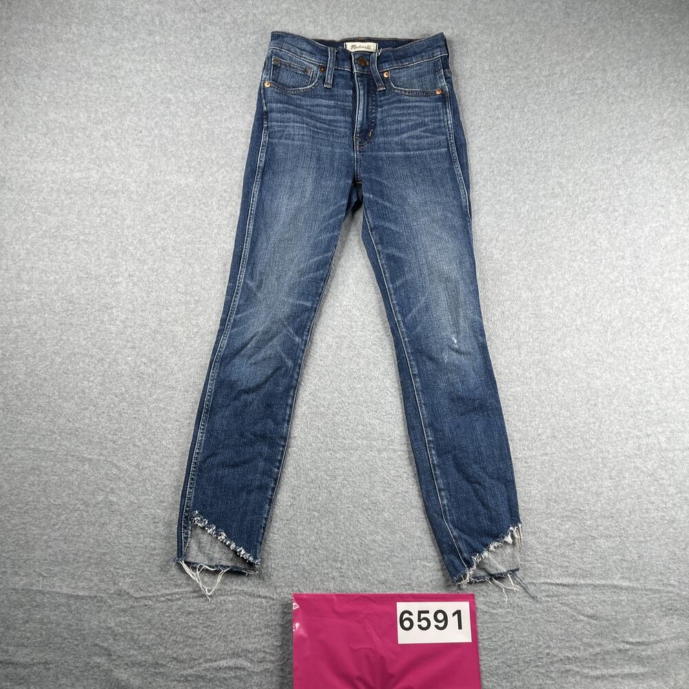 Madewell Denim Jeans 10” High Rise Skinny Women’s Size 24 Distressed
